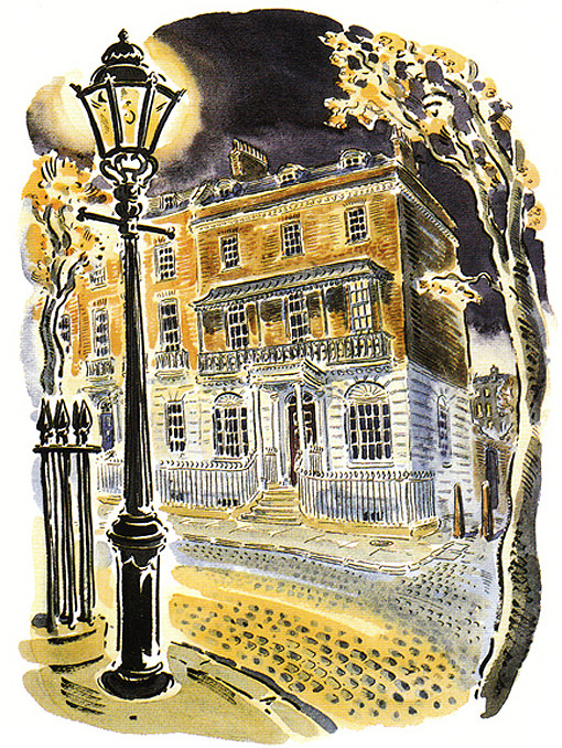 Paul Cox | London townhouse, for a Patricia Wentworth book cover