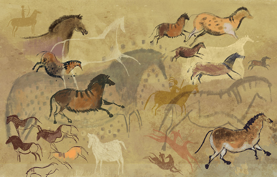 Grahame Baker Smith | Dawn Horse, the endpapers