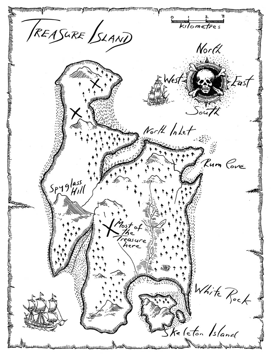 Ian Miller | Map found in the Sea Chest of Captain Bones
