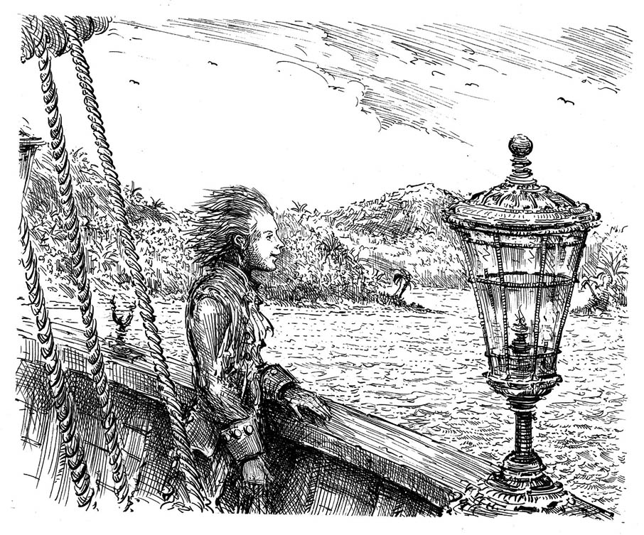 Ian Miller | Jim leaves Treasure Island aboard the Hispaniola