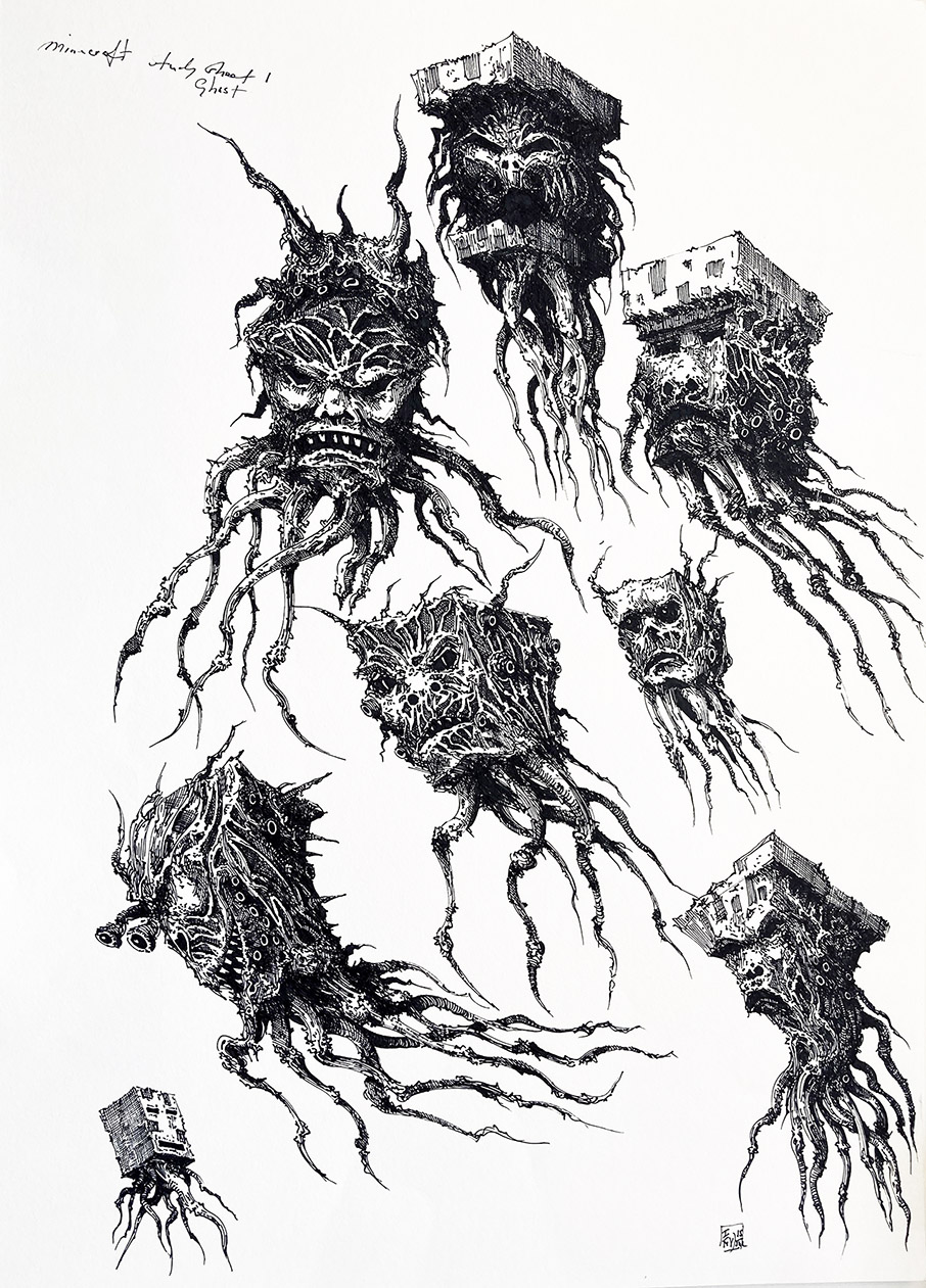 Ian Miller | Ghast, study sheet 1