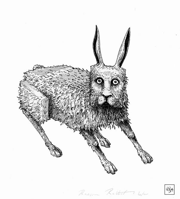 Ian Miller | Rabbits, study sheet 3