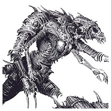 Ian Miller | GW, Realm of Chaos, character sketch 11<br> Four arms