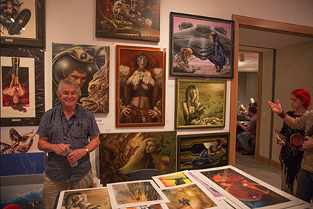 Jim Burns at art show