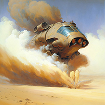 Jim Burns | Ship with Dust and Sand