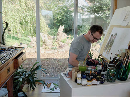 Jim Kay in his studio