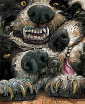 Jim Kay | Fluffy, the three-headed dog