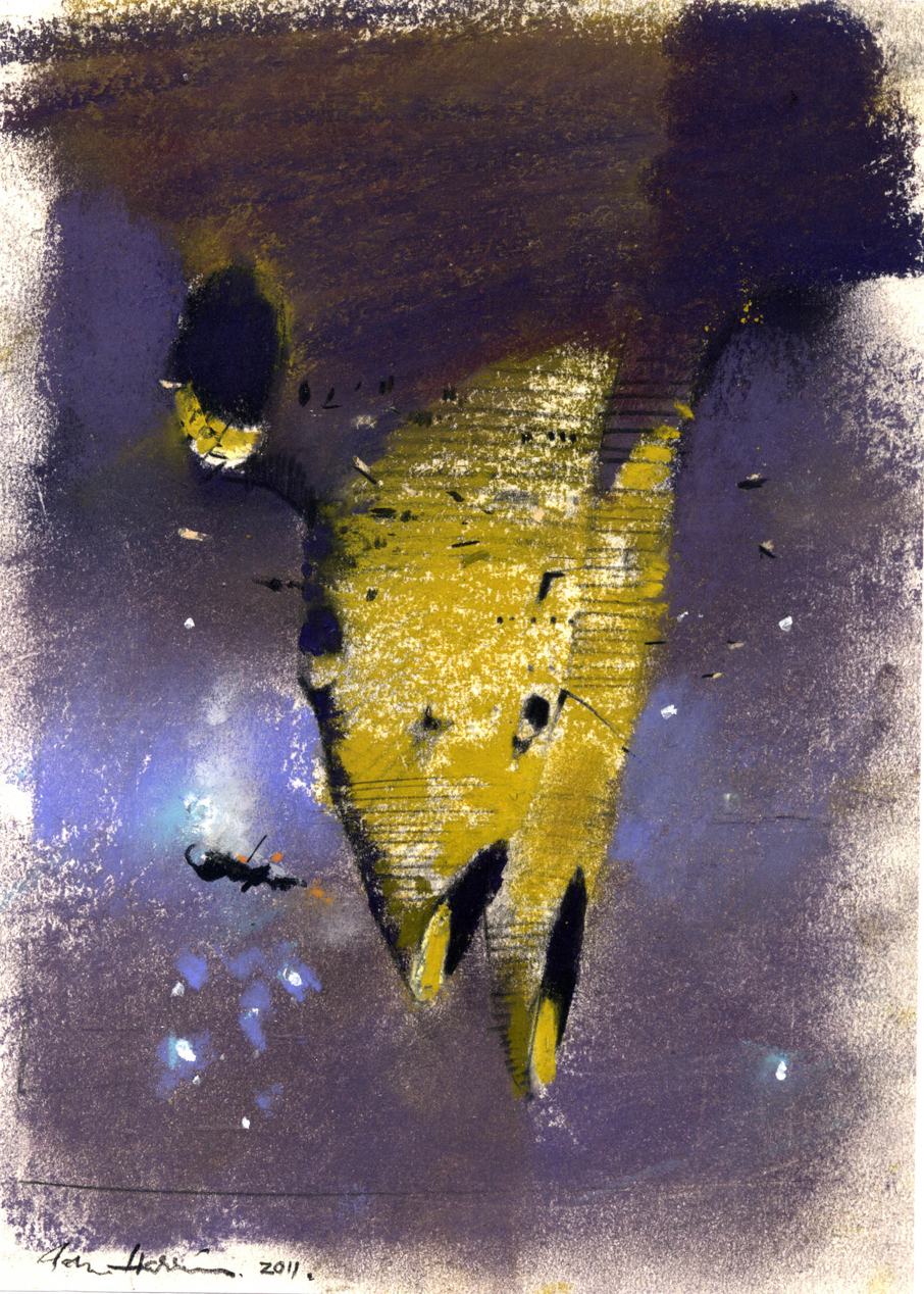 John Harris | Shadows in Flight – pastel sketch