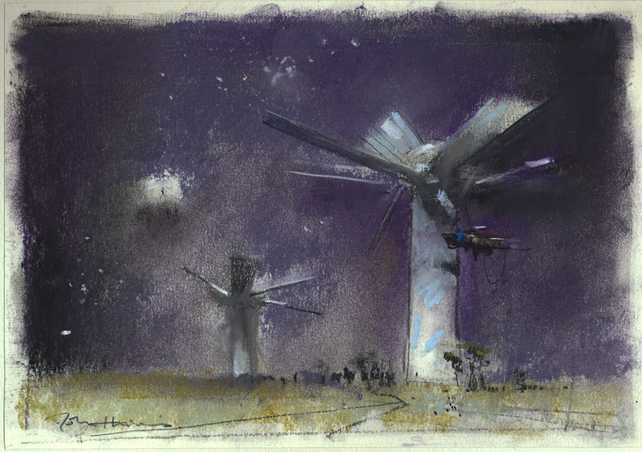 John Harris | Sunflowers in Starlight