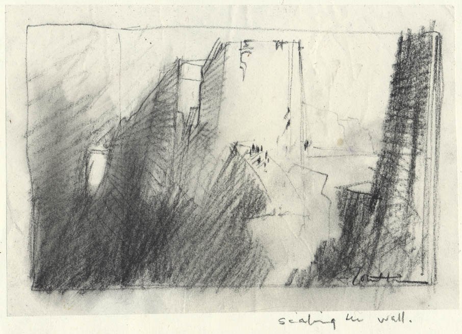 John Harris | Scaling the Wall, first sketch