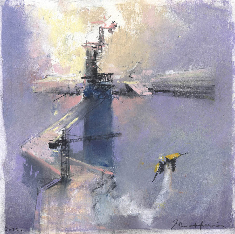 John Harris | Fire at the Blue Terminus, a study