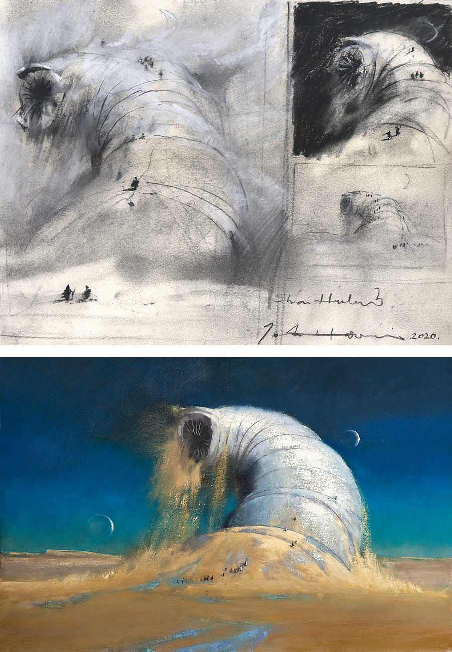 John Harris | Shai-Hulud, first page of sketches