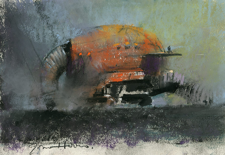 John Harris | Cleaning the Ducts, colour study