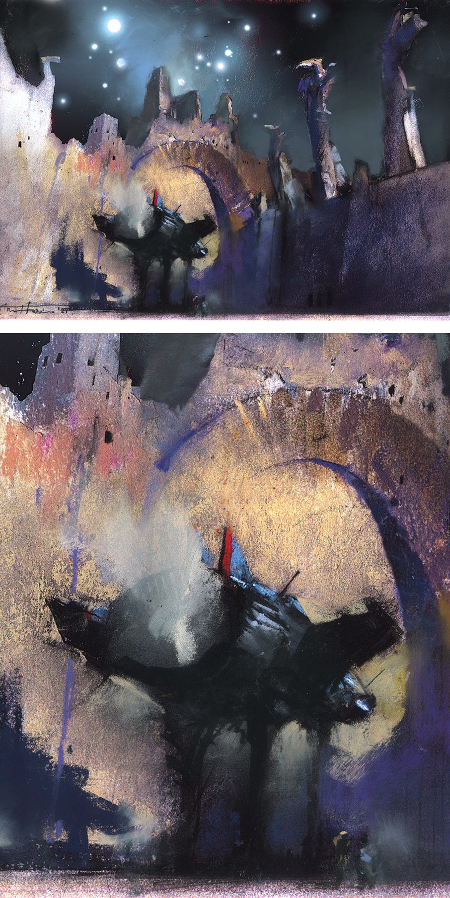 John Harris | In the Grand Causeway, pastel drawing