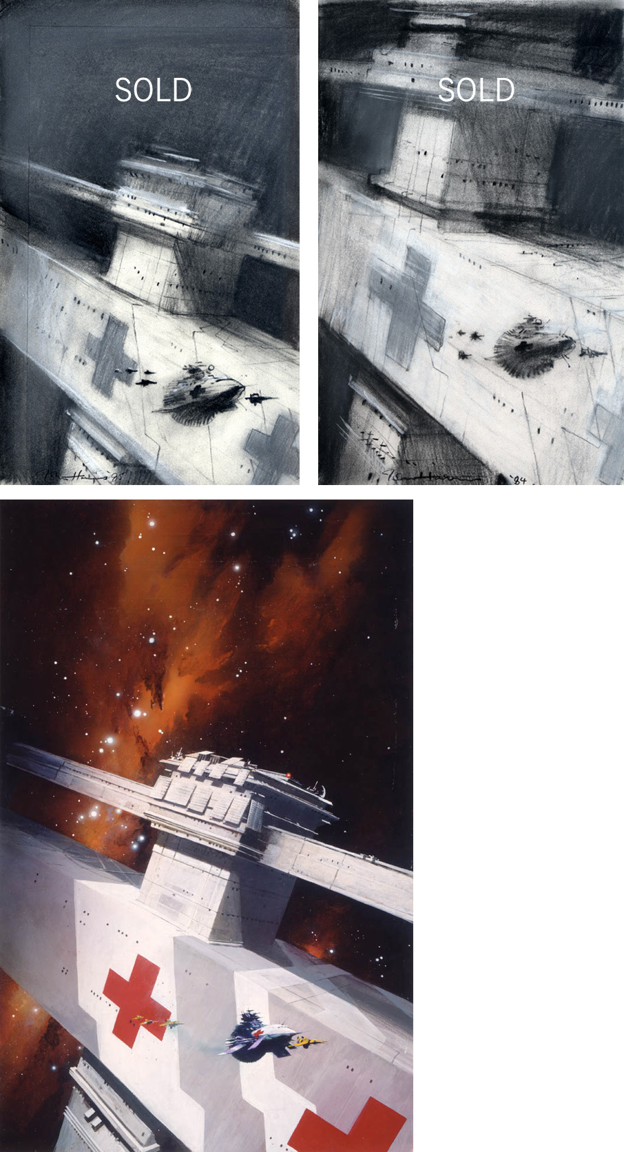 John Harris | Star Surgeon - two pencil sketches