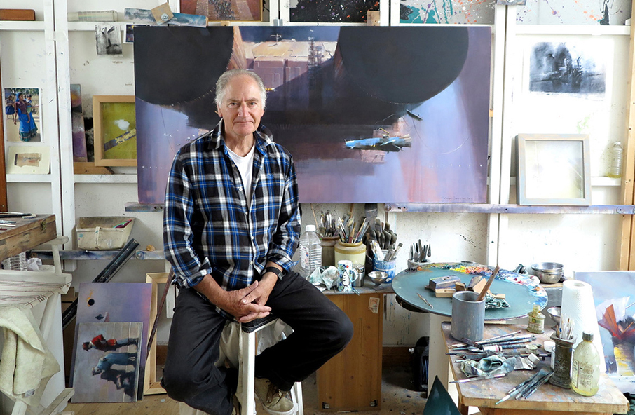 John Harris in his studio