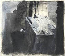 John Harris | Looking North on the Wall, first sketch