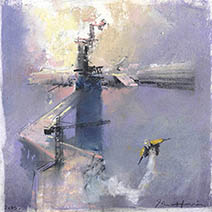 John Harris | Fire at the Blue Terminus, a study