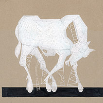 Neil Packer | He built a hollow horse made out of wood