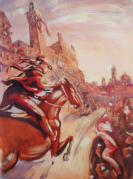 Paul Cox | The Palio di Siena, with detail