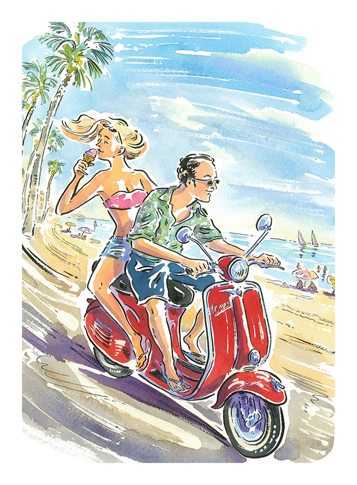 Paul Cox | Vespa couple